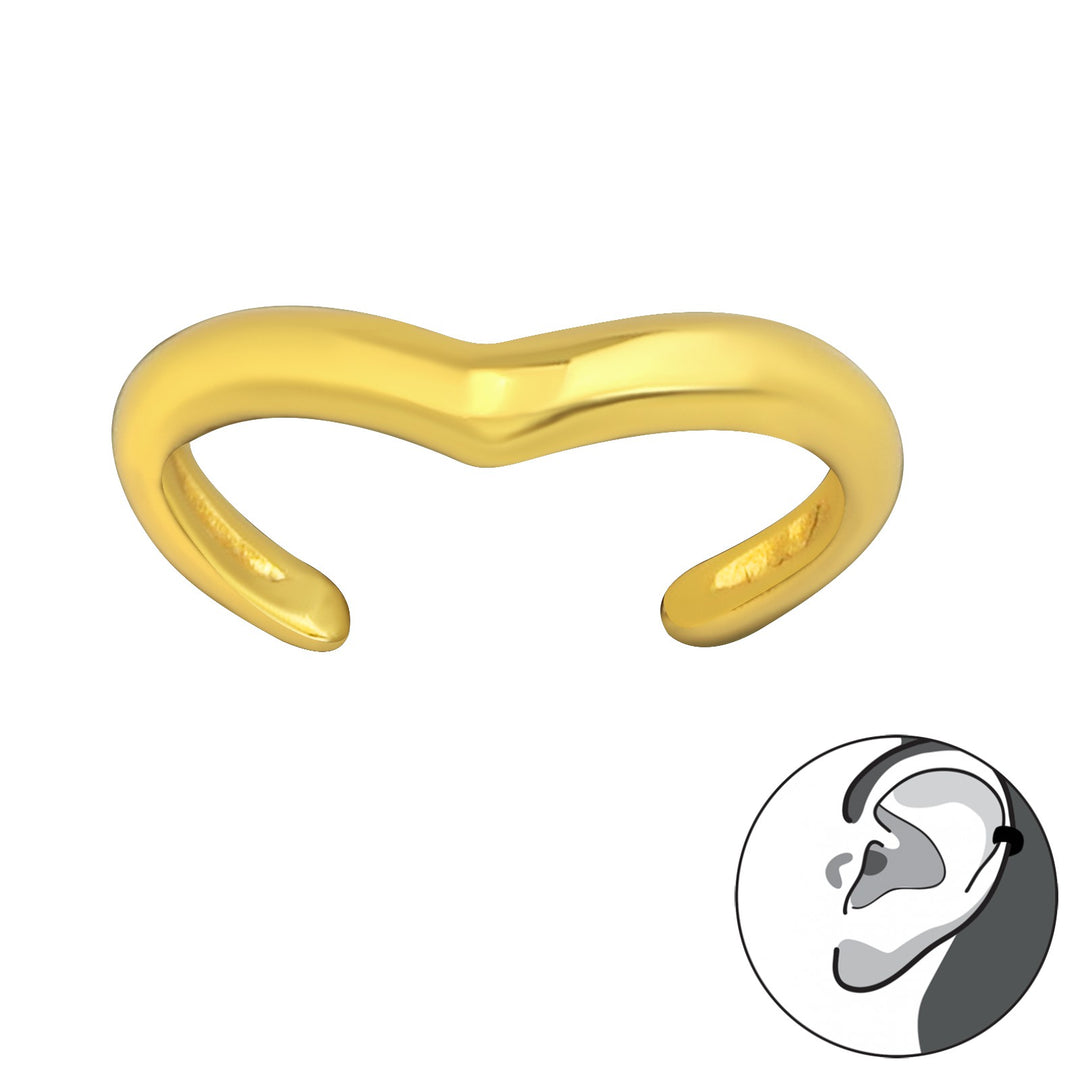 Earcuff Gold hart