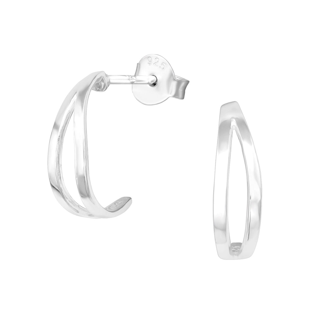Oorstekers Zilver Split Ring