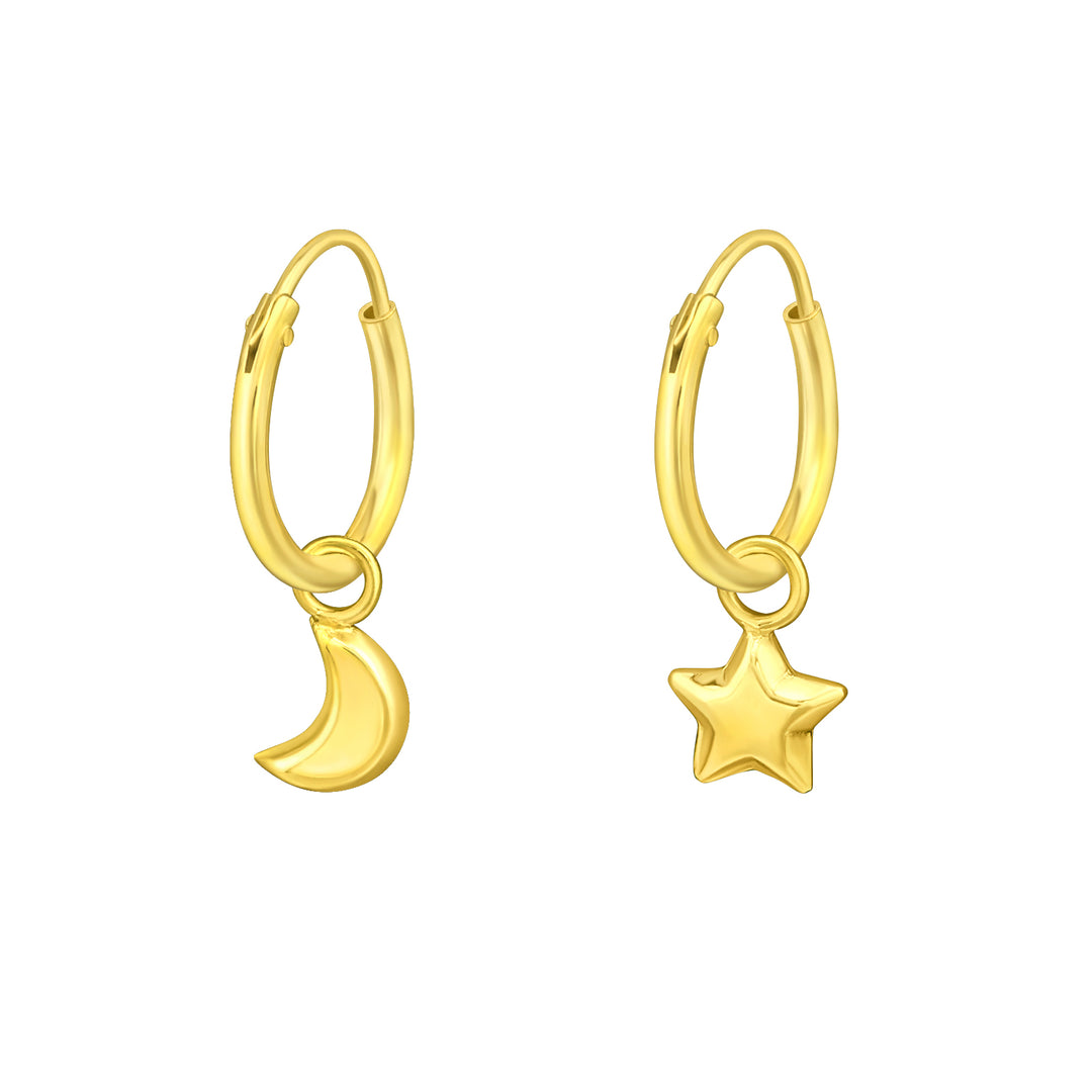 Oorringen Moon & Star